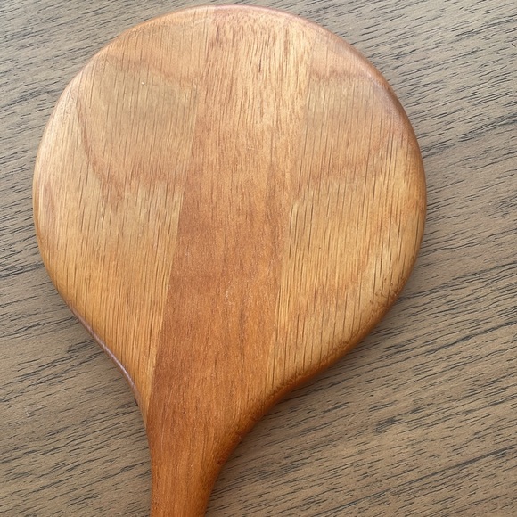 Vintage Solid Wood Handheld Mirror - Picture 4 of 6